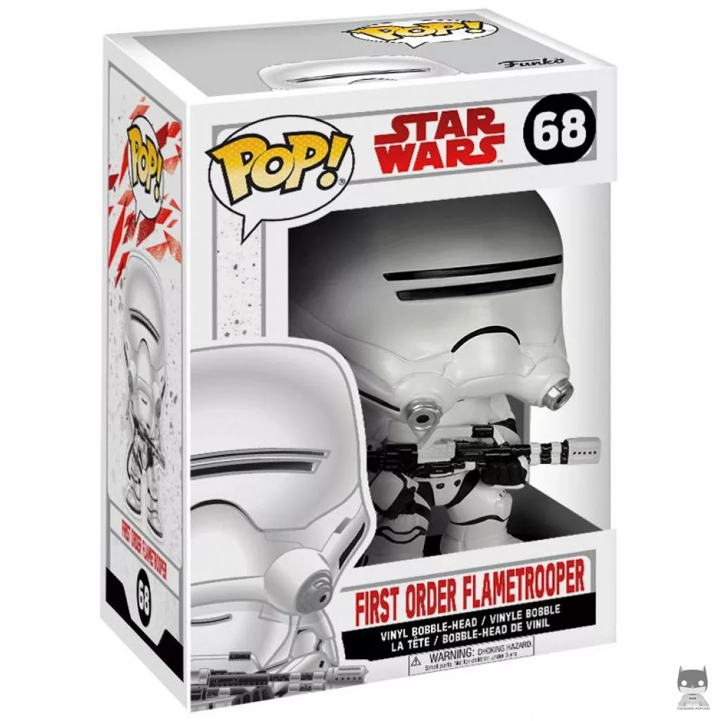 First Order Flametrooper Funko Pop! figure in its box