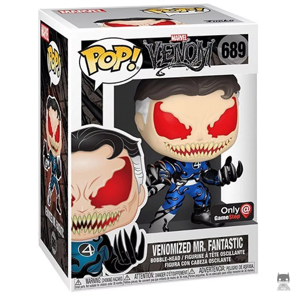 Venomized Mister Fantastic (Metallic) Funko Pop! figure in its box