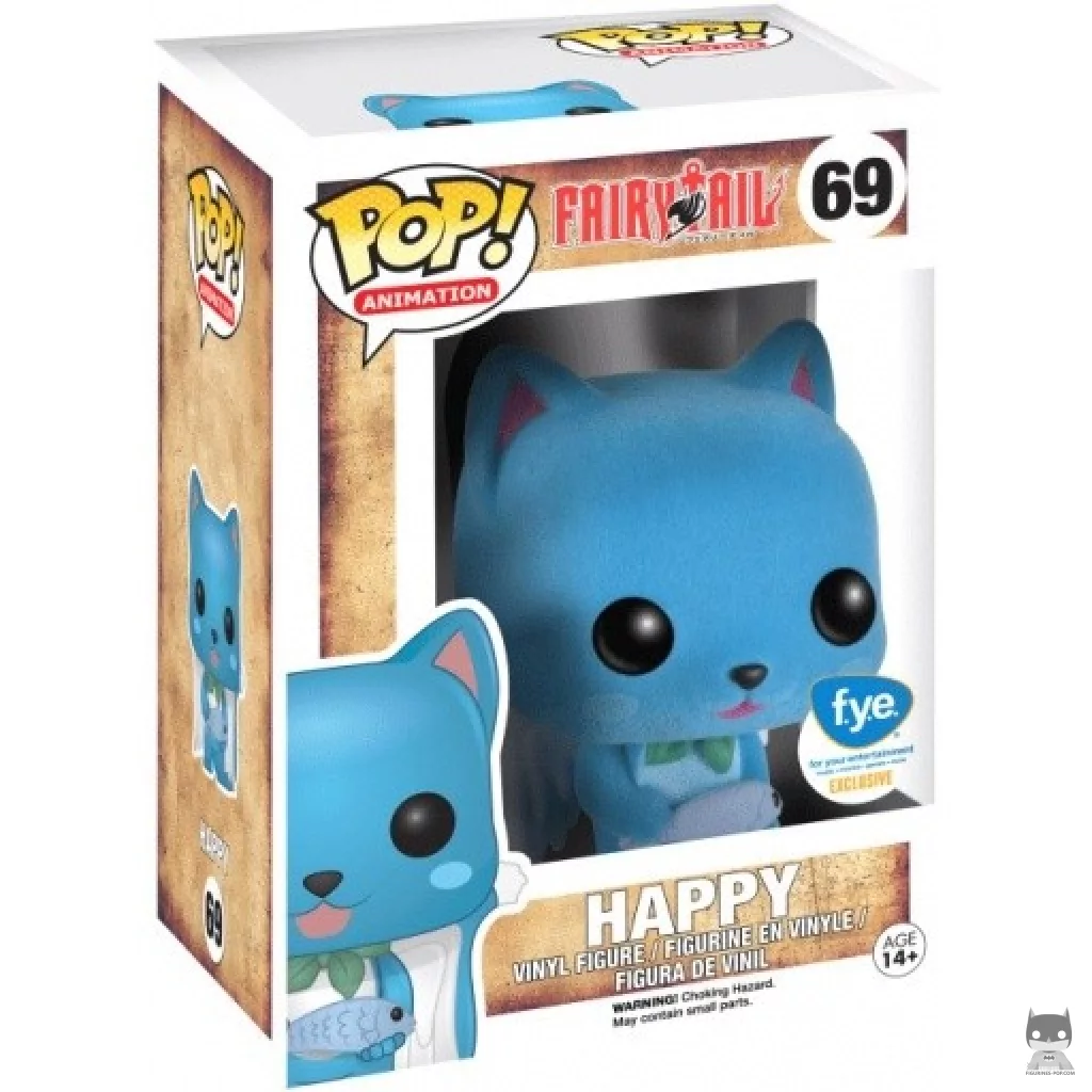Happy (Flocked) Funko Pop! figure in its box