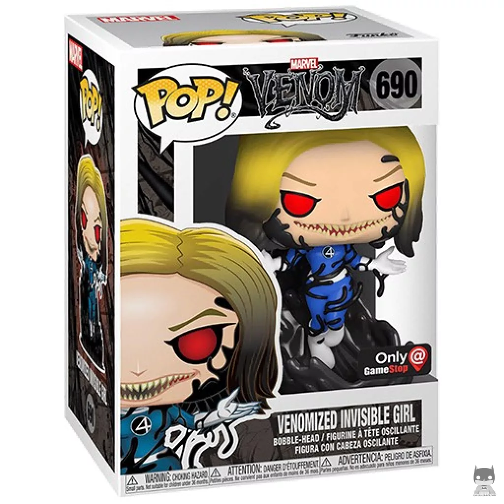 Venomized Invisible Girl Funko Pop! figure in its box