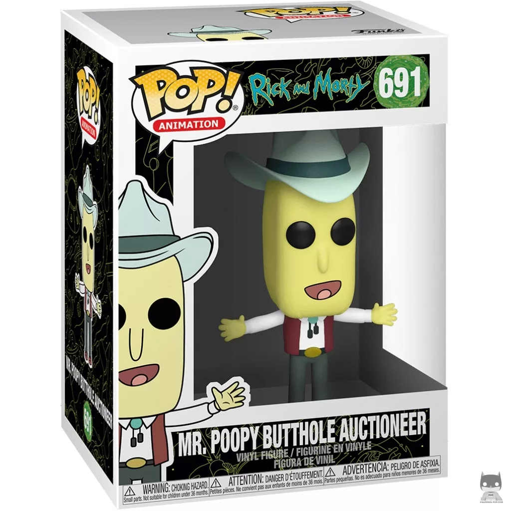Mr. Poopy Butthole Auctioneer Funko Pop! figure in its box