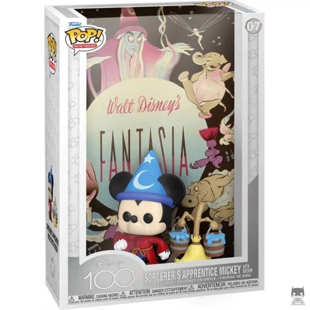 Sorcerer's Apprentice Mickey with Broom Funko Pop! figure in its box
