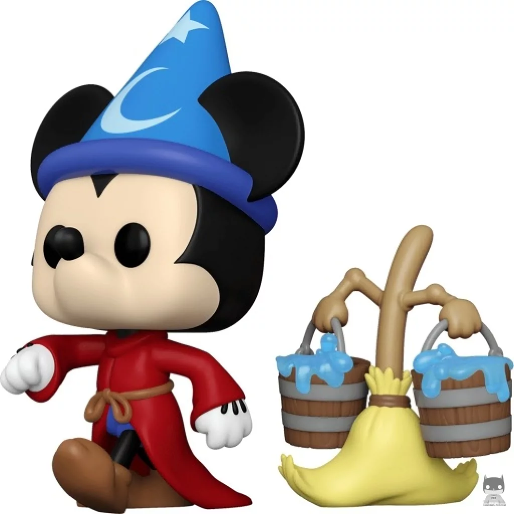 Sorcerer's Apprentice Mickey with Broom Funko Pop! figure (Disney 100)
