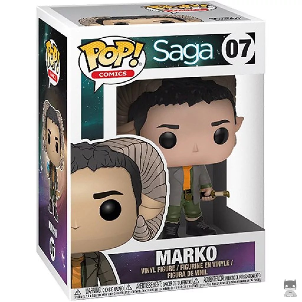 Marko with sword Funko Pop! figure in its box