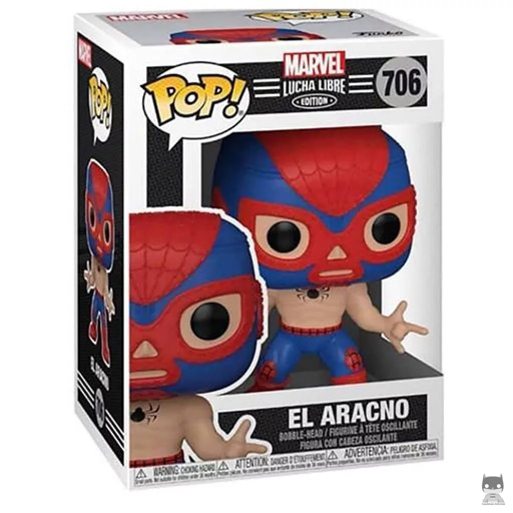 El Aracno Funko Pop! figure in its box