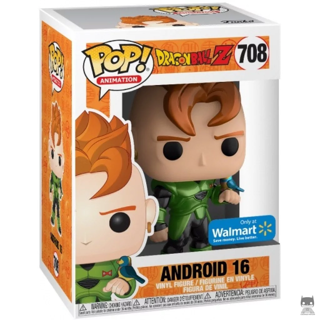 Android 16 (Metallic) Funko Pop! figure in its box