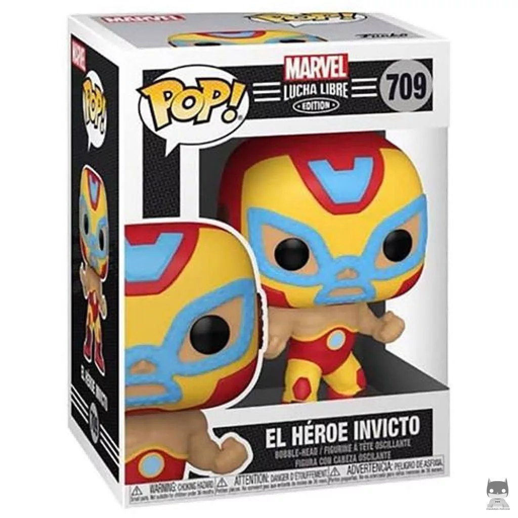 El Heroe Invicto Funko Pop! figure in its box