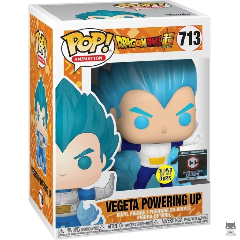 Vegeta Powering Up (Glow in the Dark) Funko Pop! figure in its box