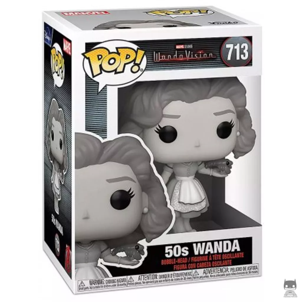 50's Wanda (Black & White) Funko Pop! figure in its box