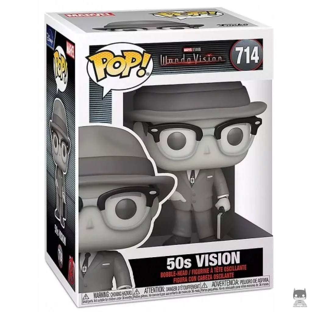 50's Vision (Black & White) Funko Pop! figure in its box