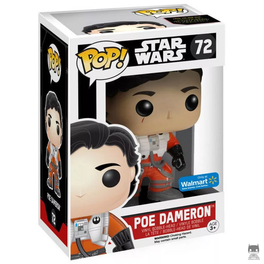 Poe Dameron Unmasked Funko Pop! figure in its box
