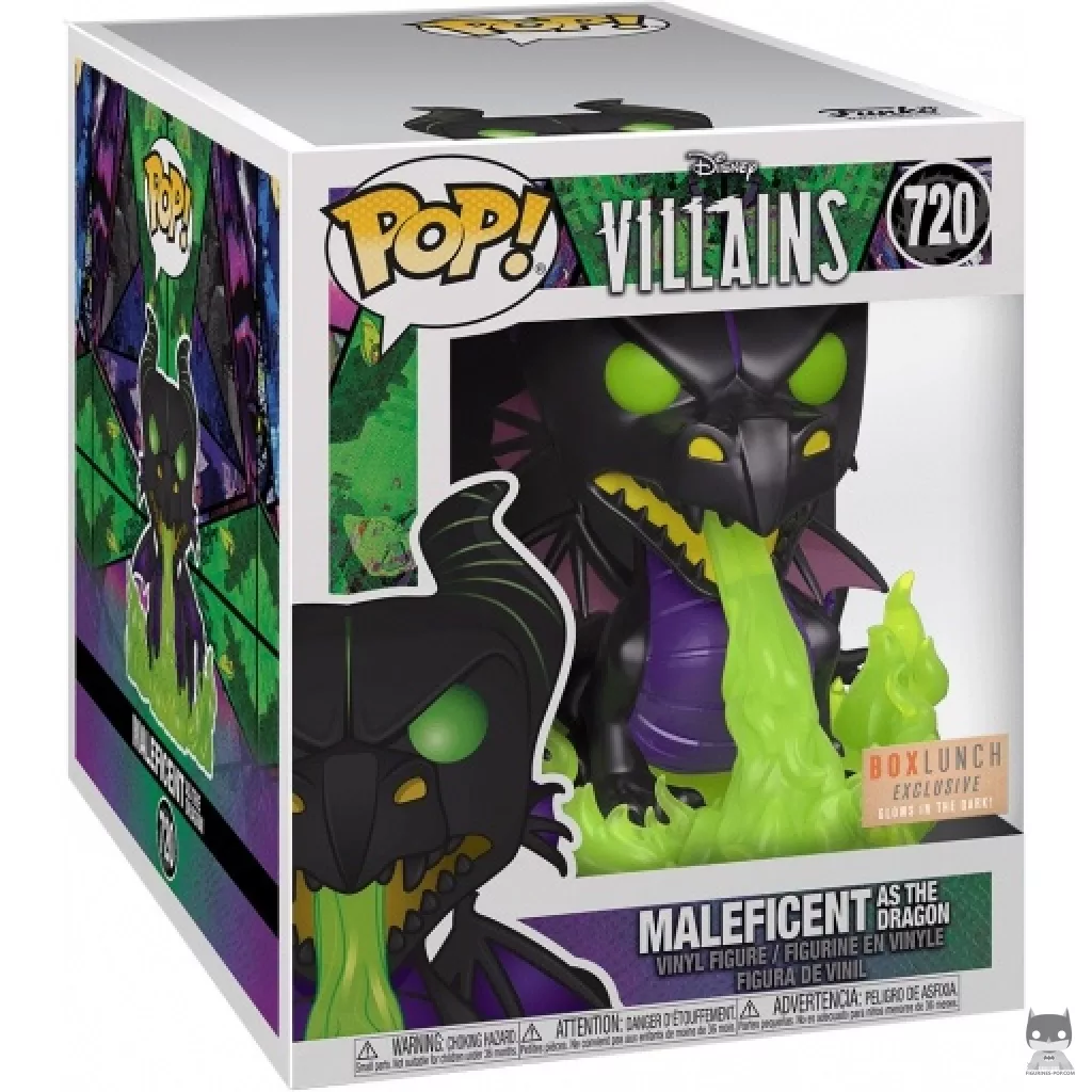 Maleficent as the Dragon (Metallic) Funko Pop! figure in its box