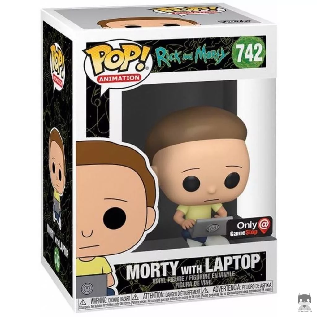 Morty with Laptop Funko Pop! figure in its box