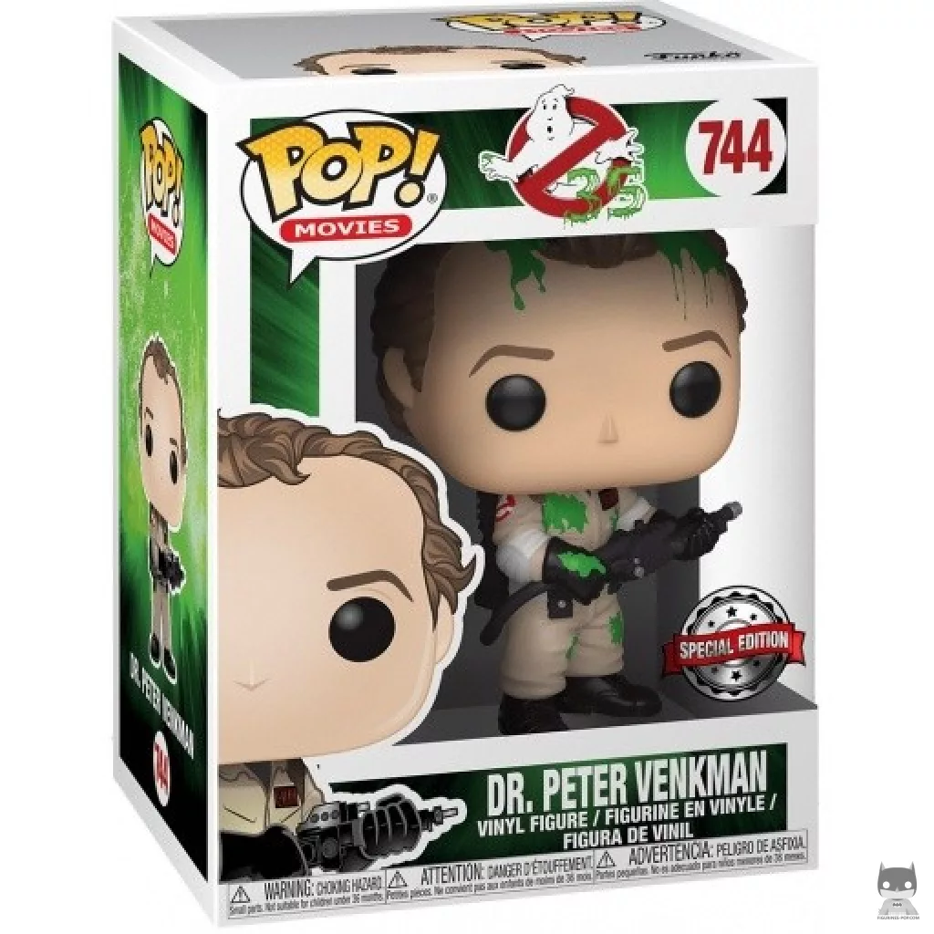 Slimed Dr. Peter Venkman Funko Pop! figure in its box