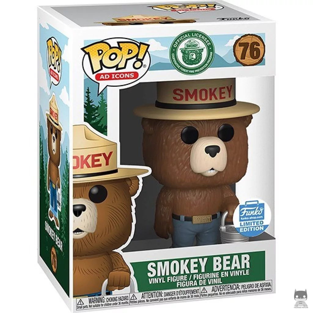 Smokey Bear Funko Pop! figure in its box
