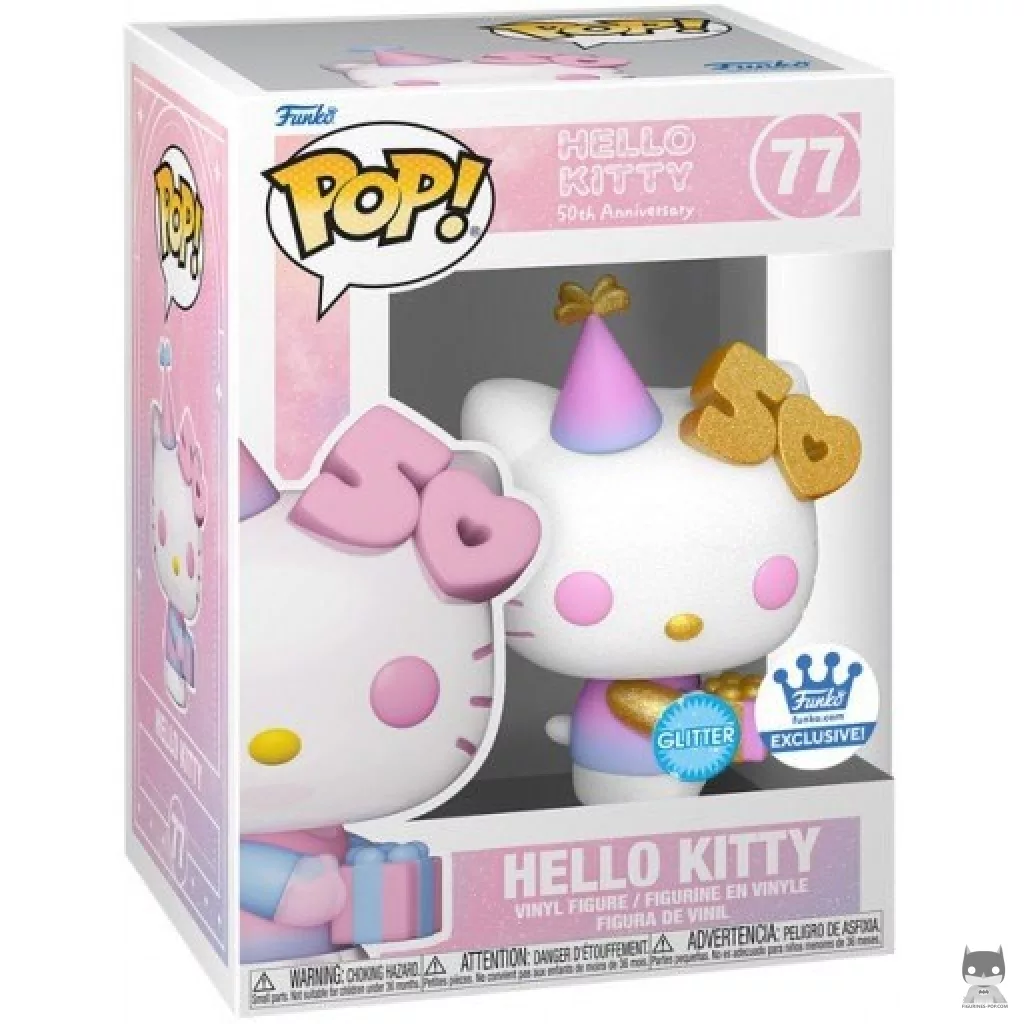 Hello Kitty (50th Anniversary) (Diamond Glitter) Funko Pop! figure in its box