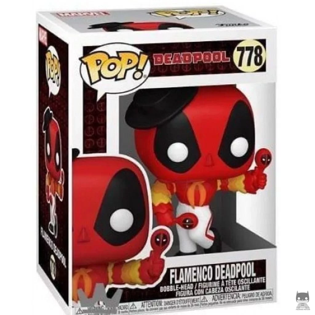 Flamenco Deadpool Funko Pop! figure in its box