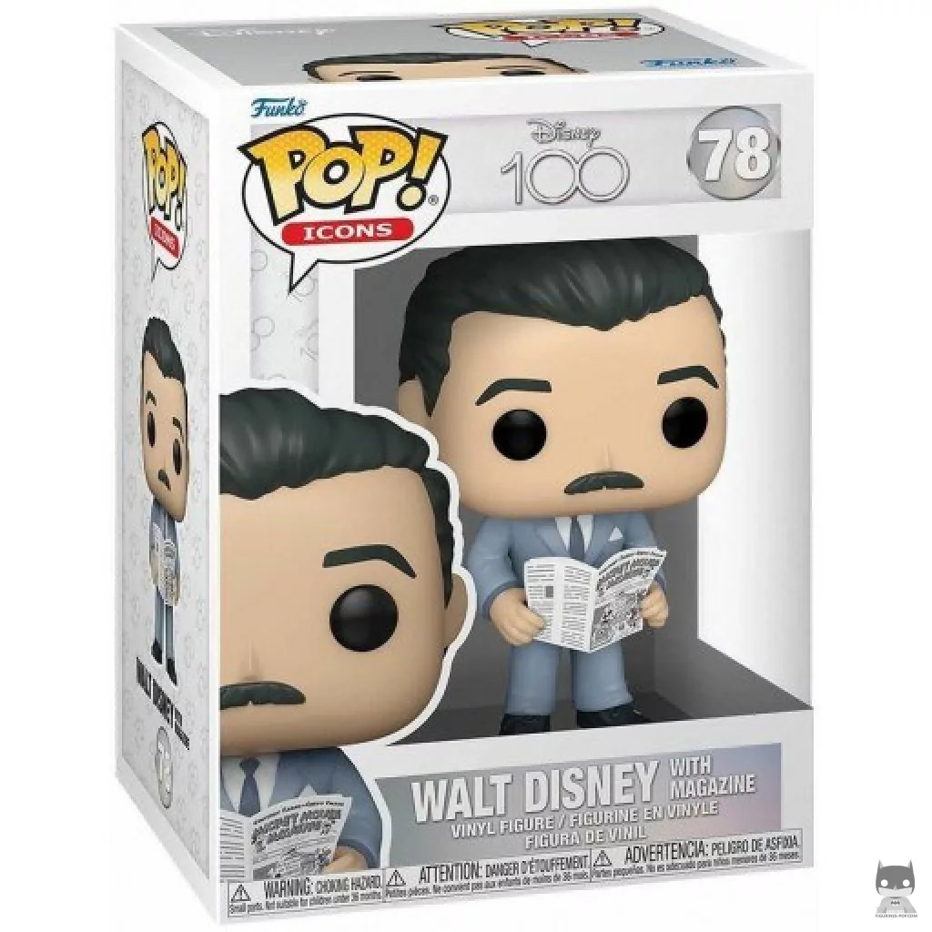 Walt Disney with magazine Funko Pop! figure in its box