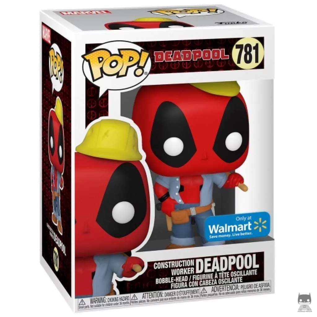 Construction Worker Deadpool Funko Pop! figure in its box