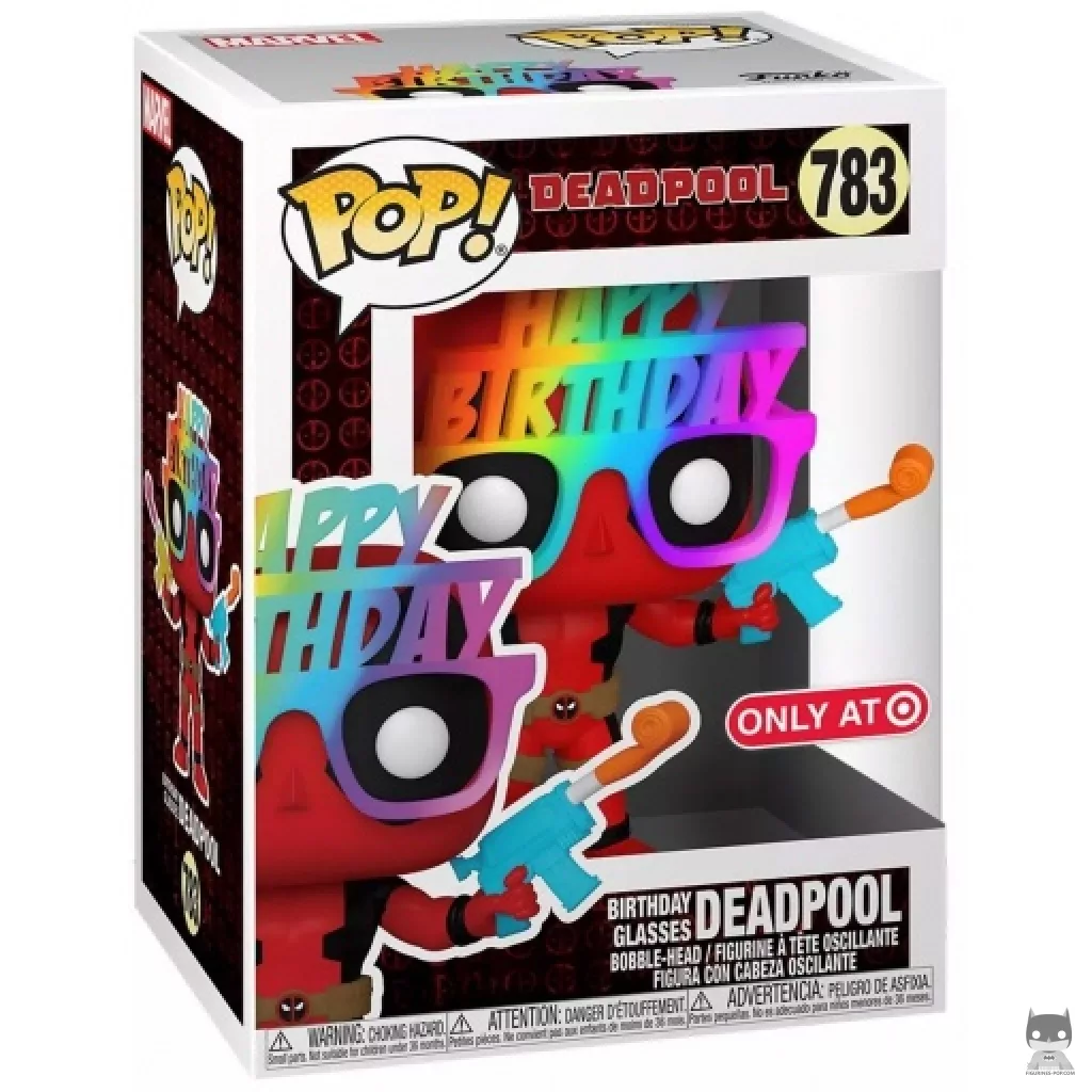 Birthday Glasses Deadpool Funko Pop! figure in its box