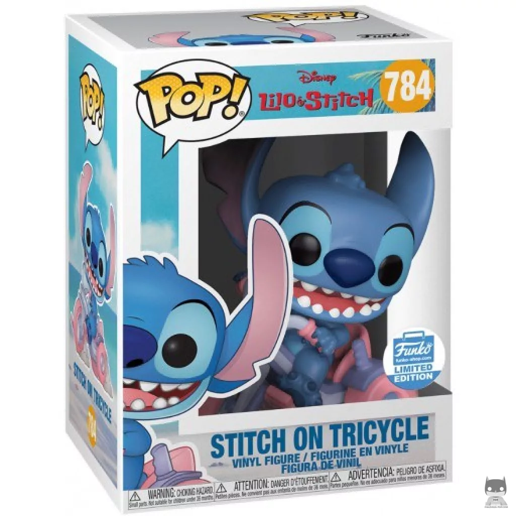 Stitch on Tricycle Funko Pop! figure in its box