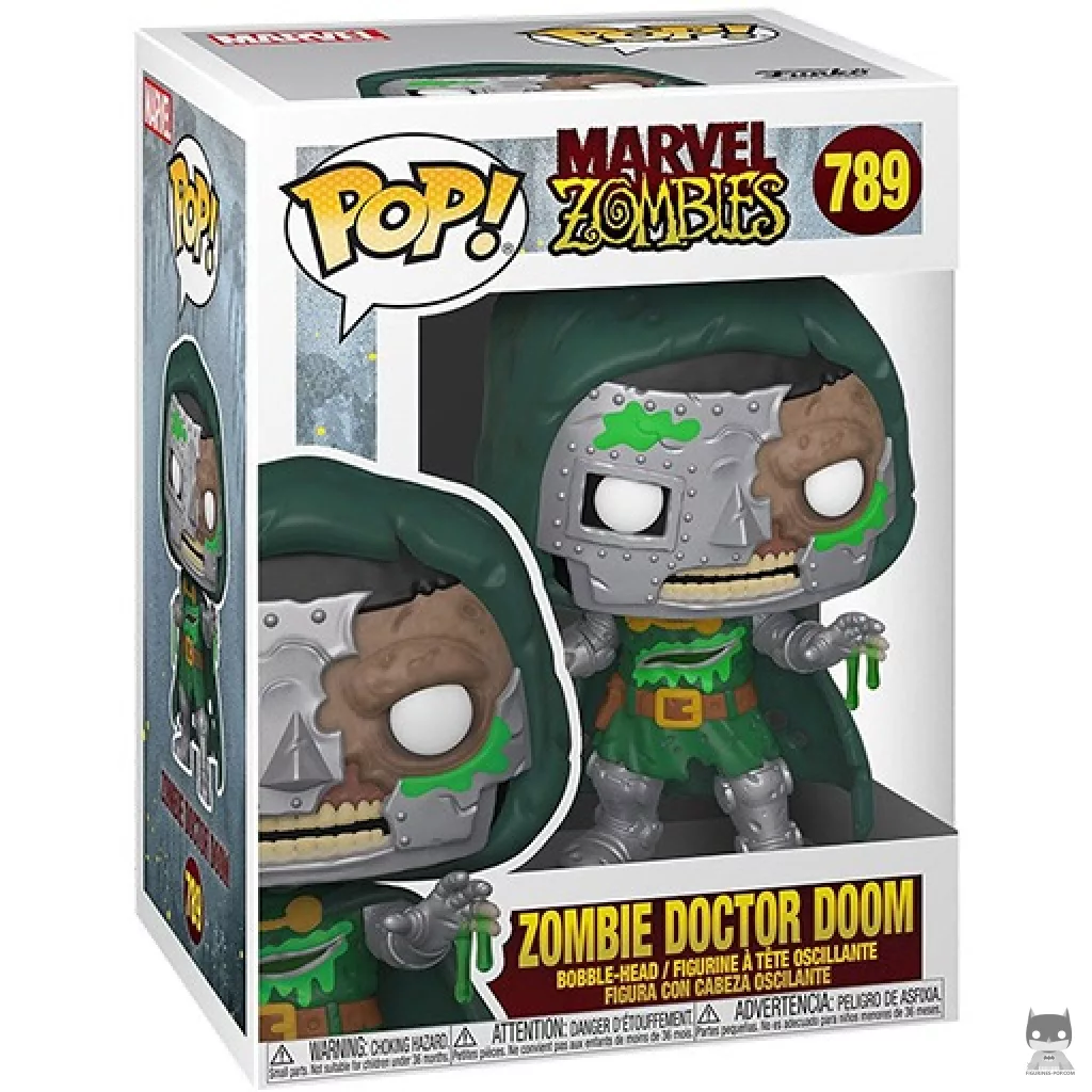 Zombie Doctor Doom Funko Pop! figure in its box