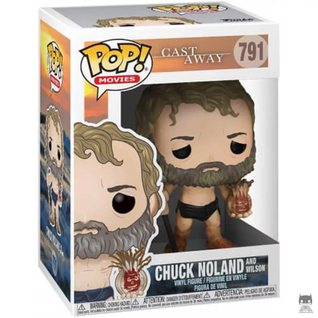 Chuck Noland and Wilson Funko Pop! figure in its box