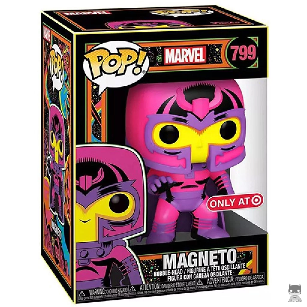 Magneto (Black Light) Funko Pop! figure in its box