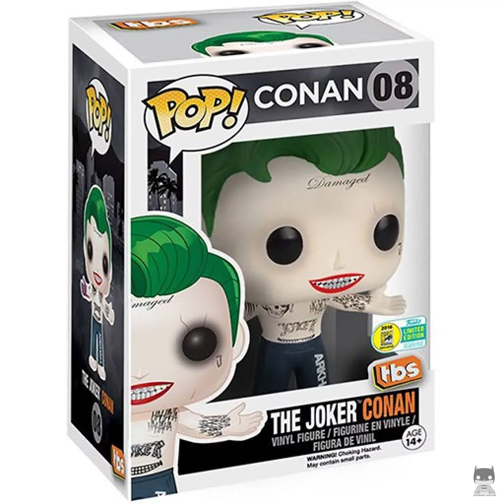 Conan O'Brien as The Joker Funko Pop! figure in its box