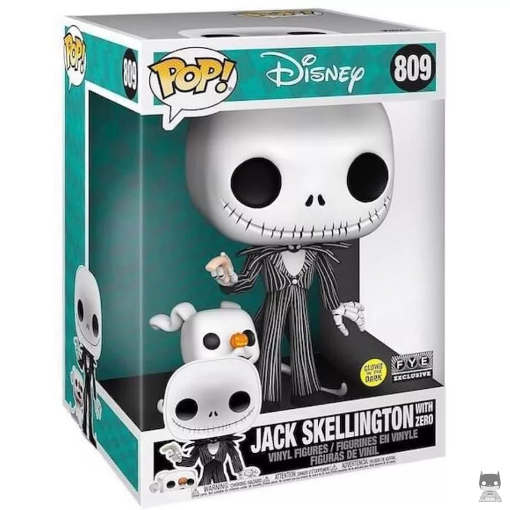 Jack Skellington with Zero (Supersized) Funko Pop! figure in its box