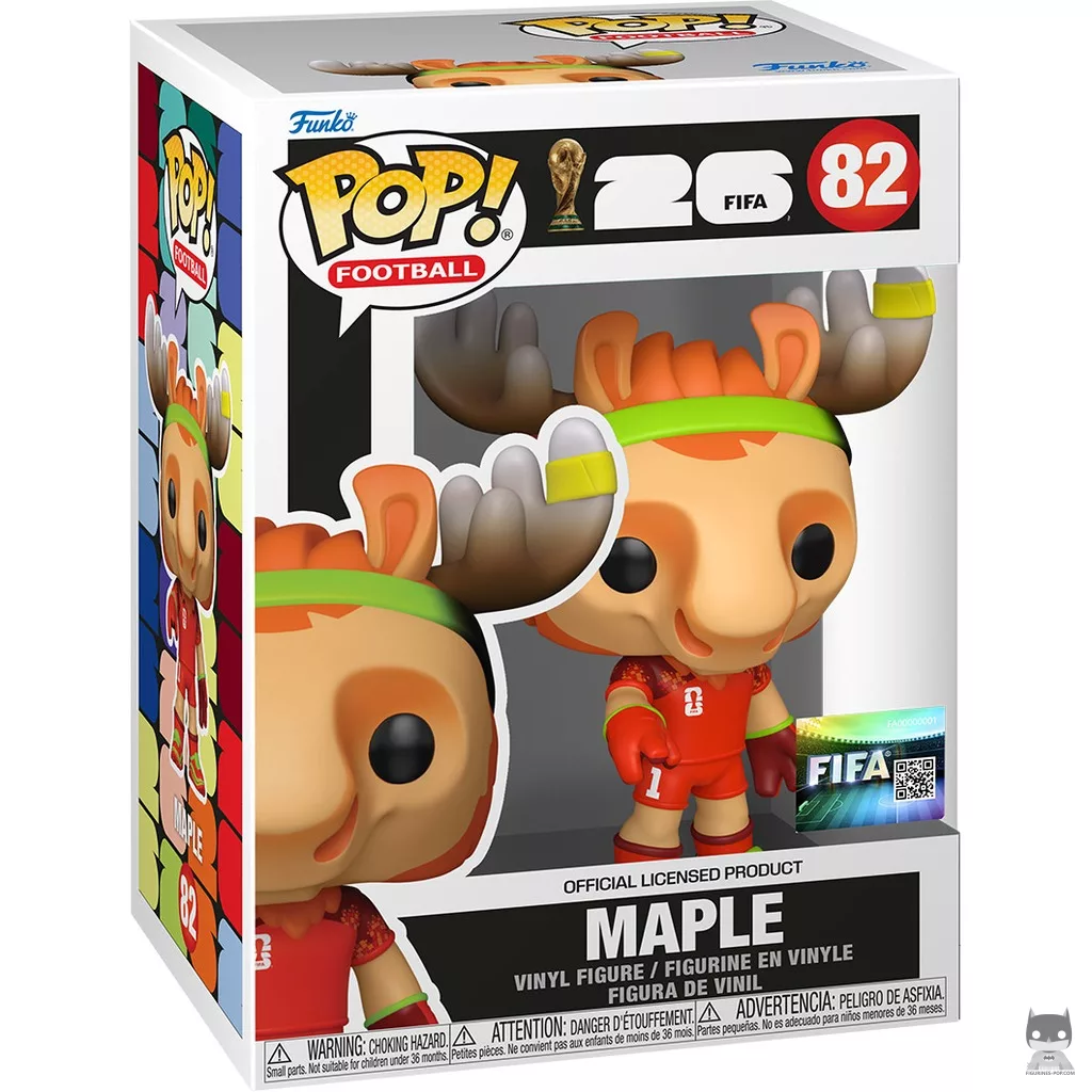 Maple (2026 FIFA World Cup mascot) Funko Pop! figure in its box