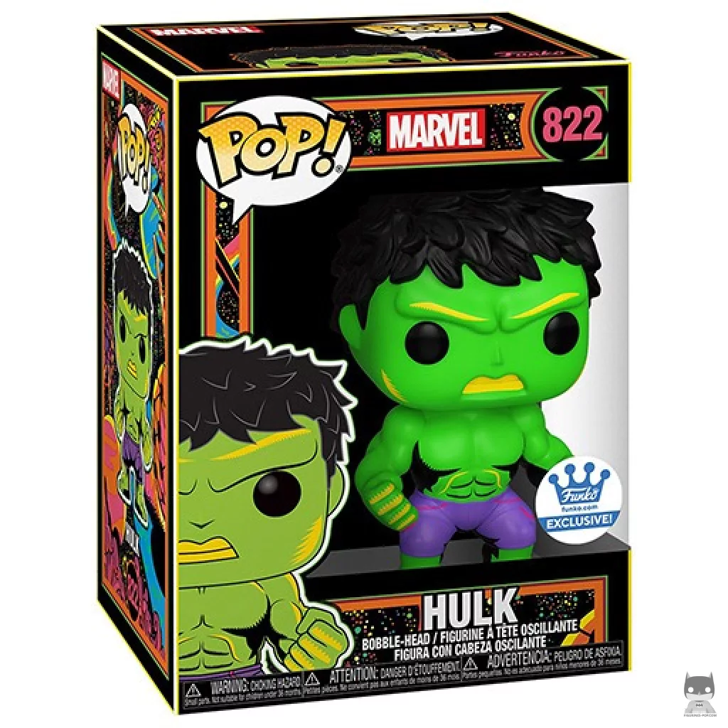 Hulk (Blacklight) Funko Pop! figure in its box