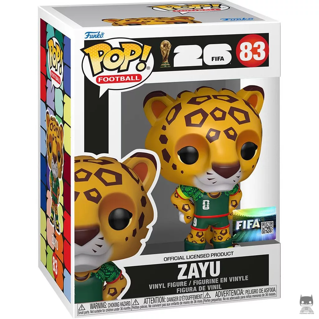 Zayu (2026 FIFA World Cup mascot) Funko Pop! figure in its box