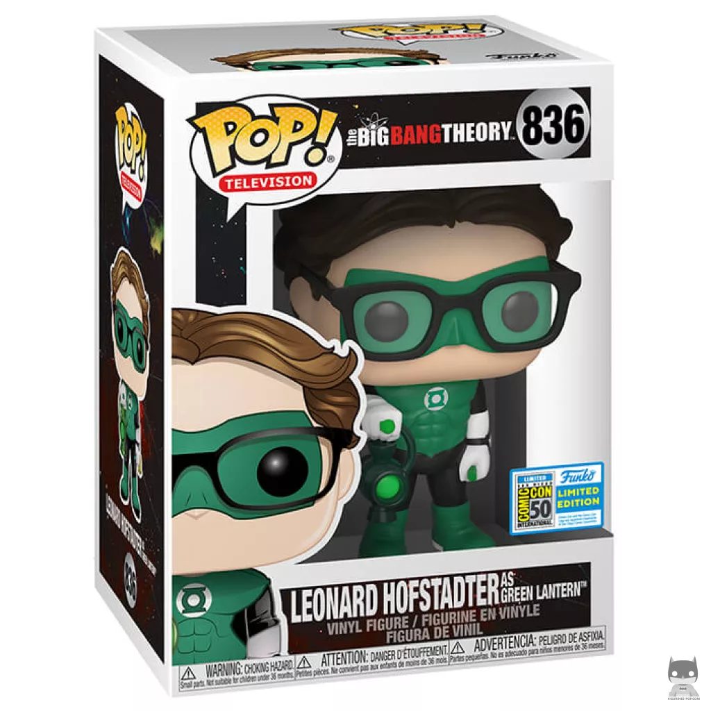 Leonard Hofstadter as Green Lantern Funko Pop! figure in its box