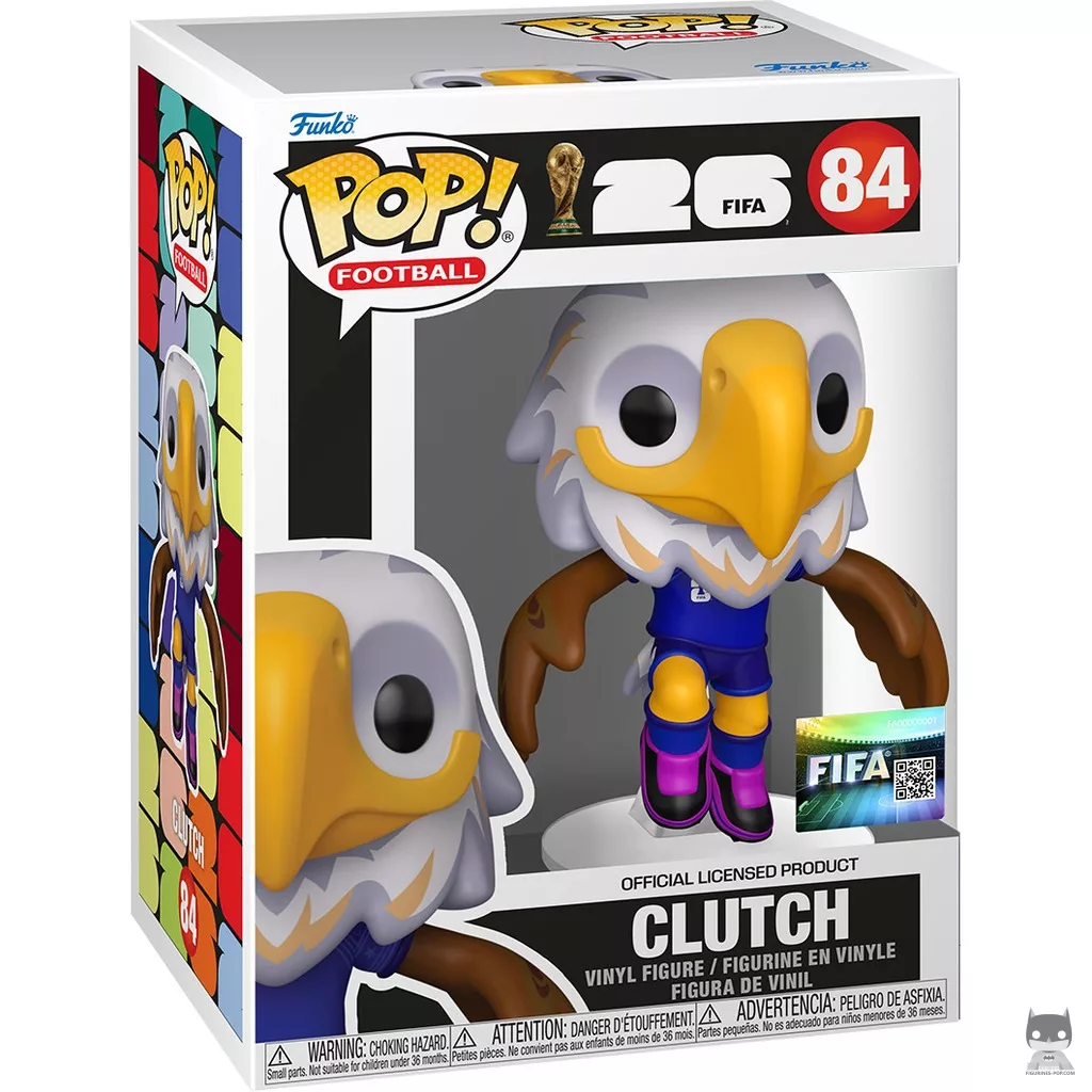 Clutch (2026 FIFA World Cup mascot) Funko Pop! figure in its box