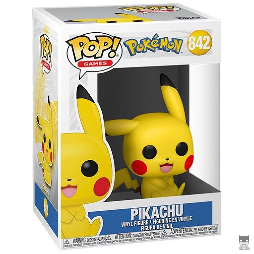 Pikachu sitting Funko Pop! figure in its box