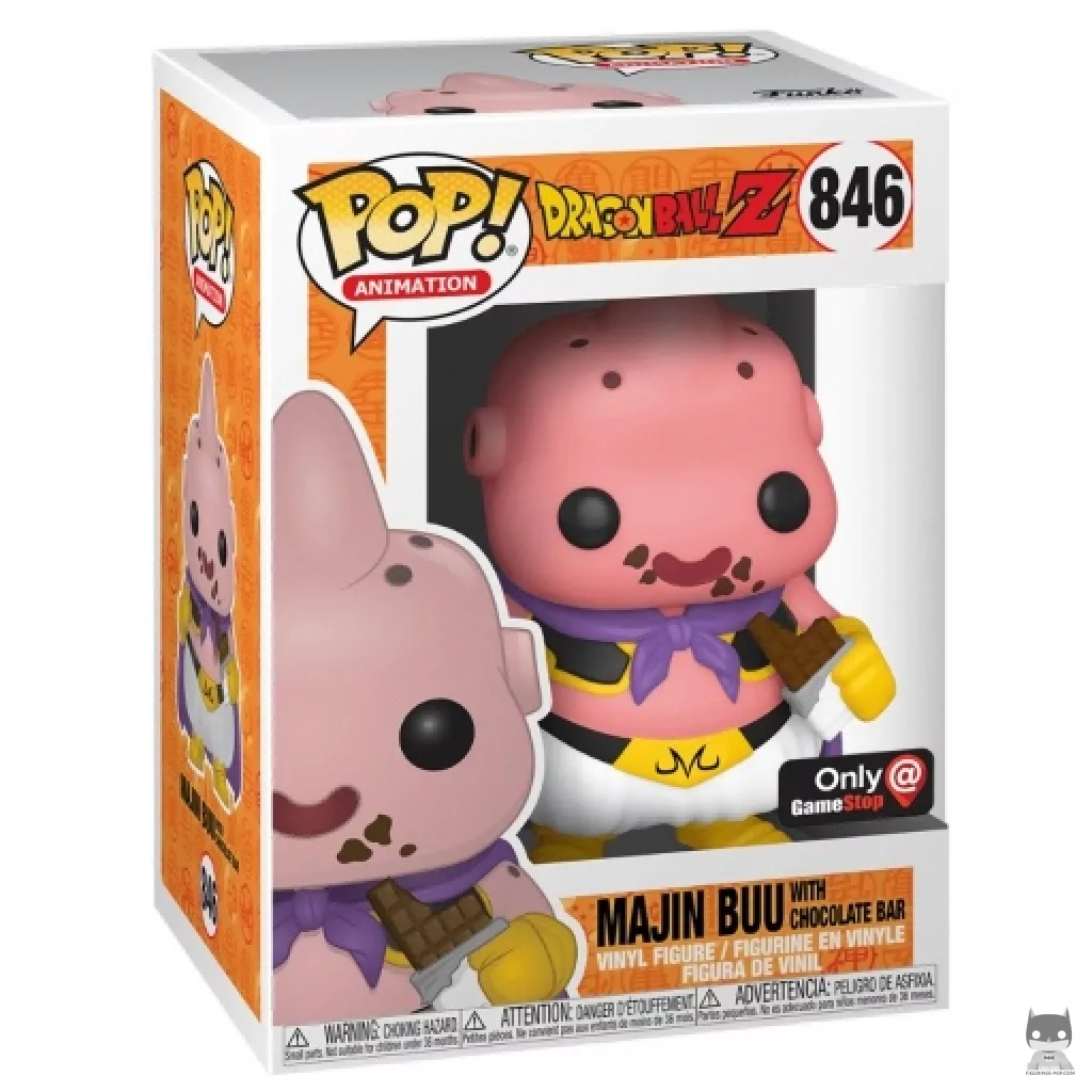Majin Buu with Chocolate Bar Funko Pop! figure in its box