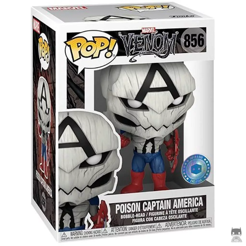 Poison Captain America Funko Pop! figure in its box