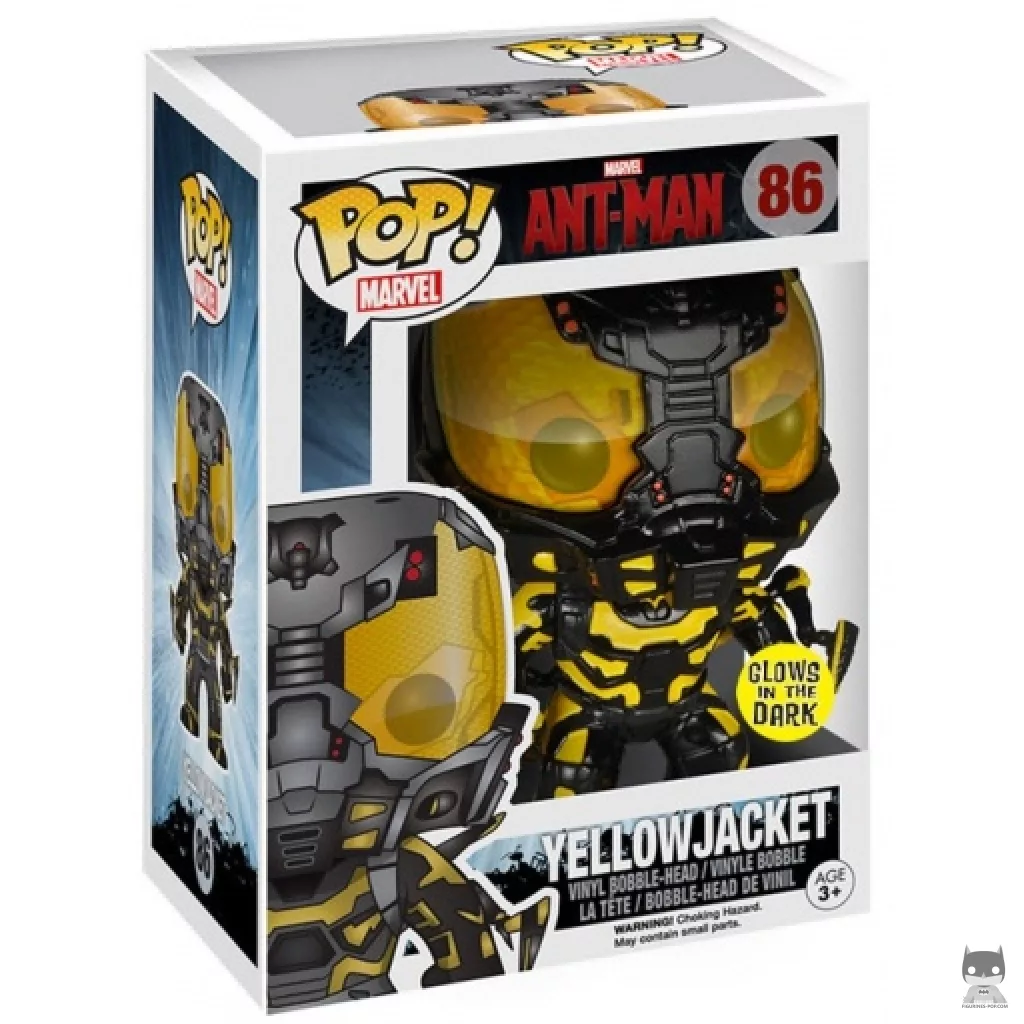 Yellowjacket (Glow in the Dark) Funko Pop! figure in its box