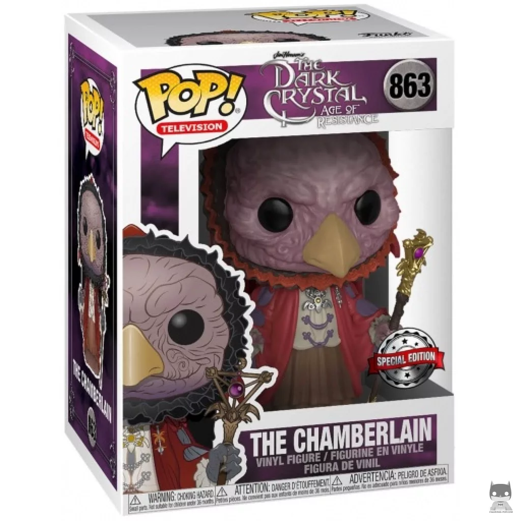 The Chamberlain Skeksis Funko Pop! figure in its box