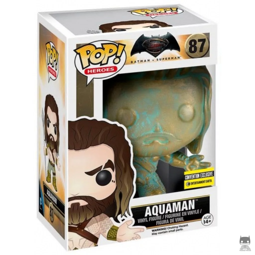 Aquaman (Patina) Funko Pop! figure in its box