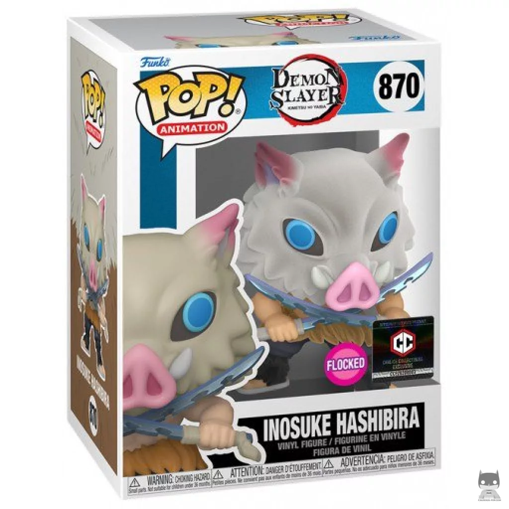 Inosuke Hashibira (Flocked) Funko Pop! figure in its box