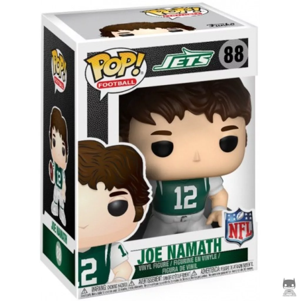 Joe Namath (Jets Home) Funko Pop! figure in its box