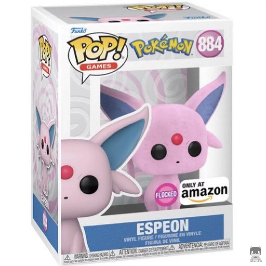 Espeon (Flocked) Funko Pop! figure in its box