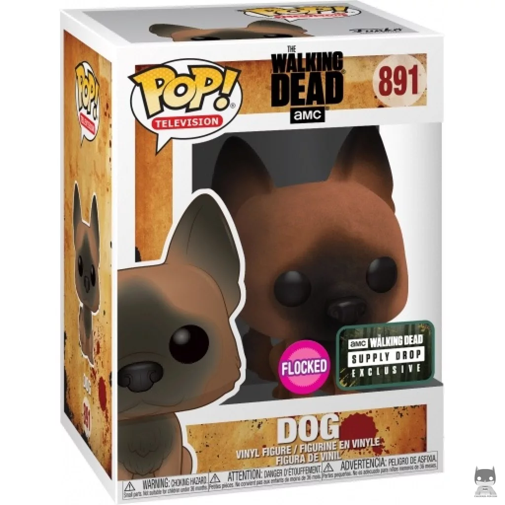 Dog (Flocked) Funko Pop! figure in its box
