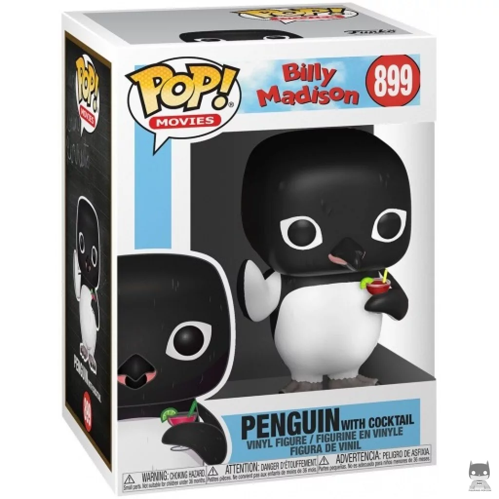 Penguin with Cocktail Funko Pop! figure in its box