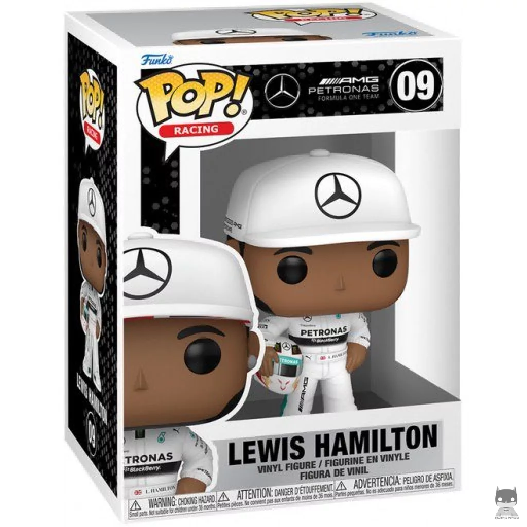 Lewis Hamilton with Helmet (Mercedes-AMG Petronas) Funko Pop! figure in its box