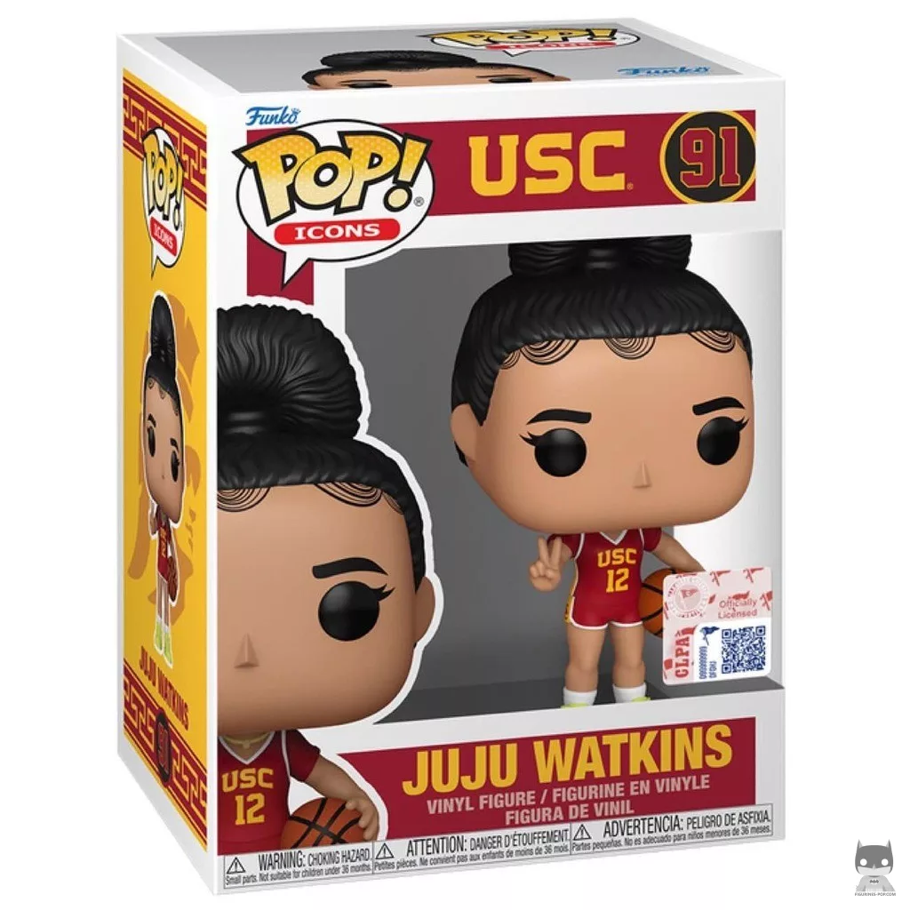 JuJu Watkins (Cardinal Jersey) Funko Pop! figure in its box