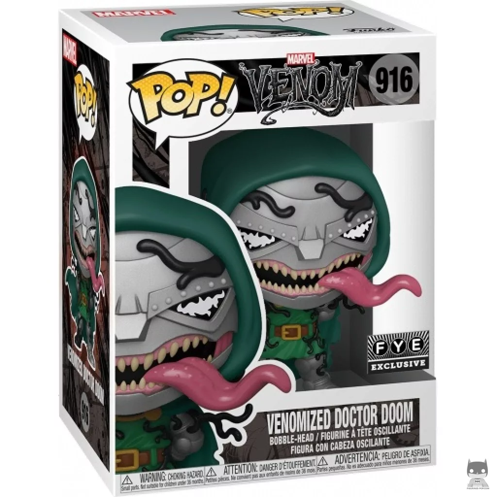 Venomized Doctor Doom Funko Pop! figure in its box