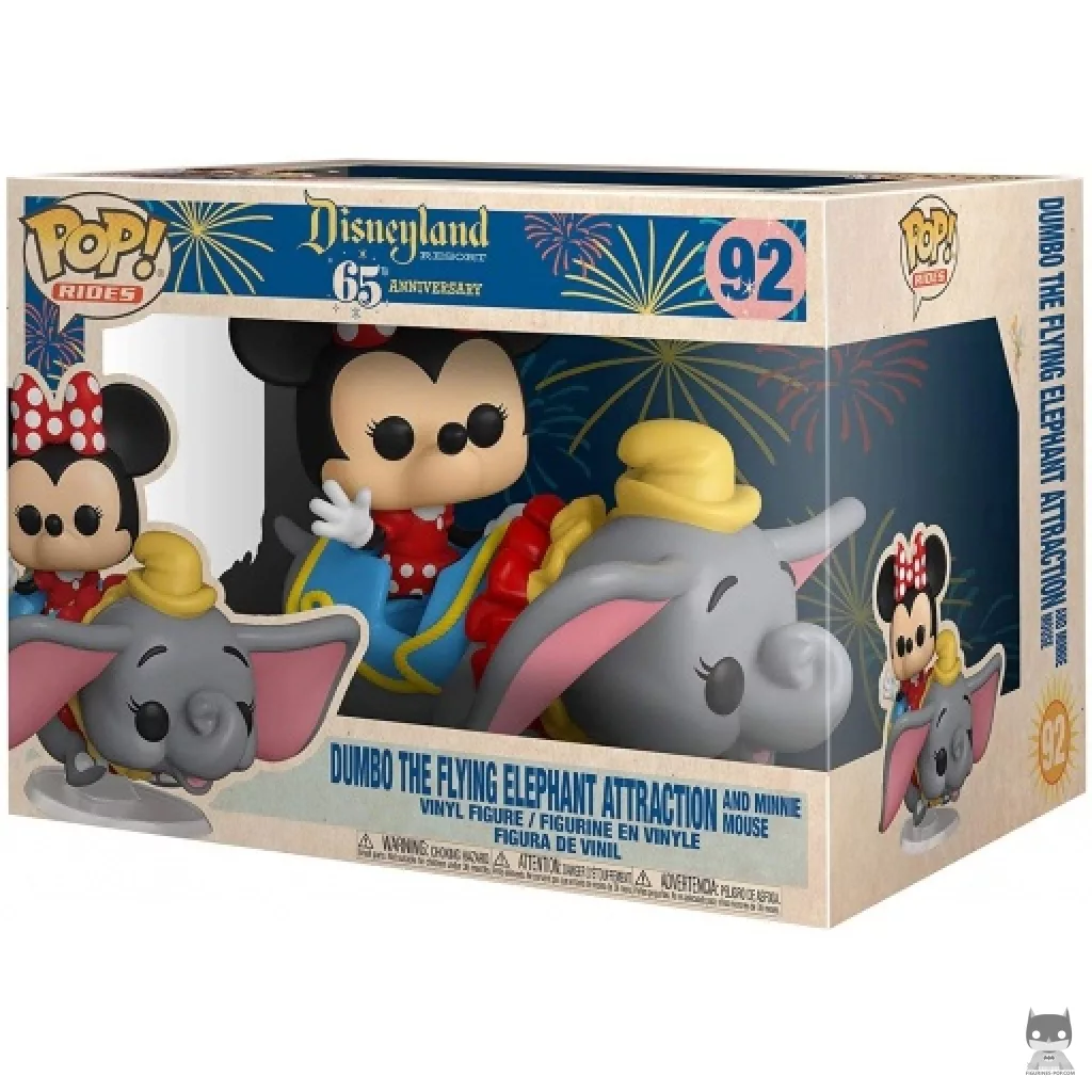 Dumbo the Flying Elephant Attraction & Minnie Mouse Funko Pop! figure in its box